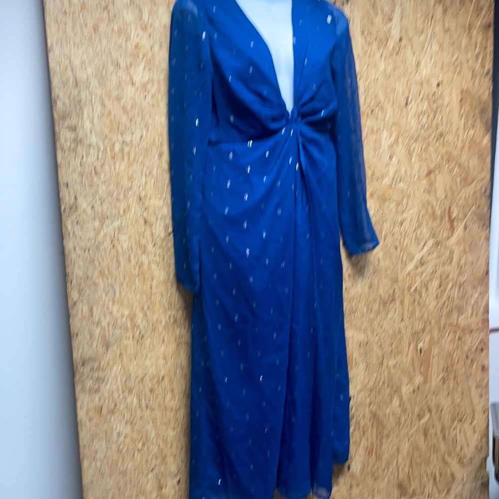 NWT NSR BLUE TWIST🗾📤 METALLIC DOT DRESS
